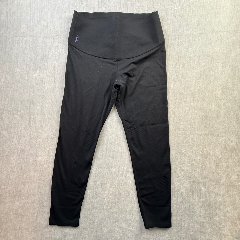 Fanka Body Sculpt High Waisted Compression Leggings Black Womens Size M 7/8